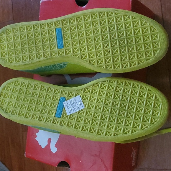 Puma X Solange Suede Classic Lines Sulphur Spring/Blue Atoll Sneakers 35801702 S - Picture 5 of 6